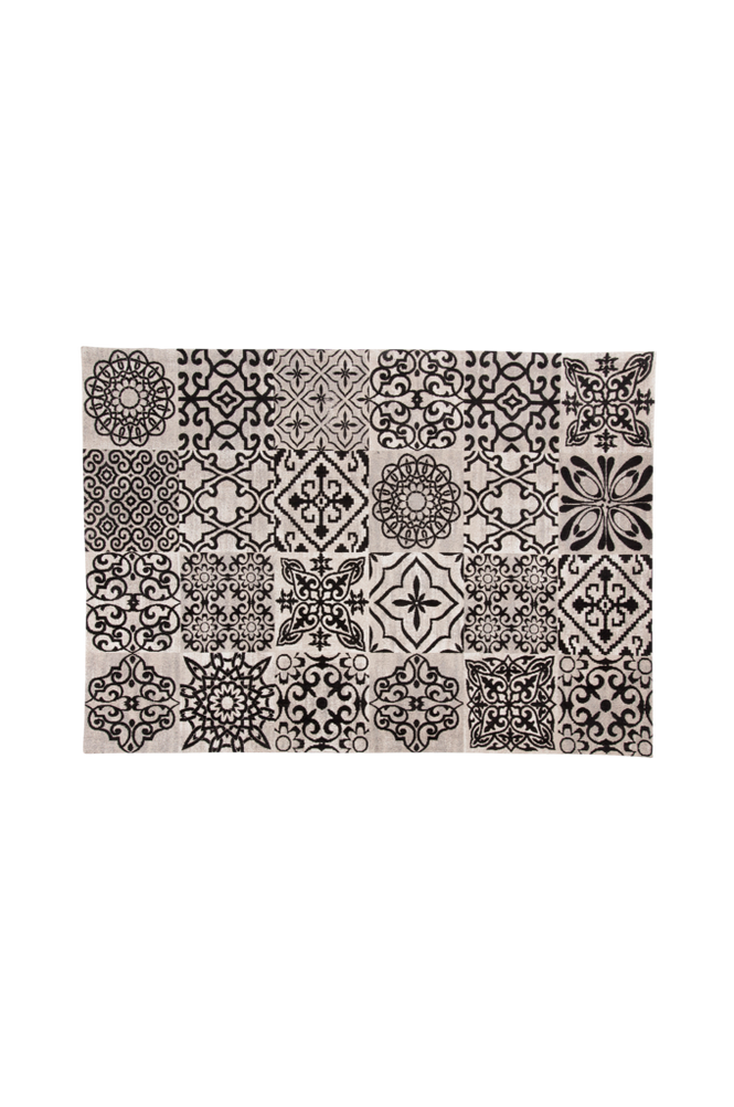 Kave Home Teppe BLUNT bomull 160x230 svart