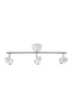 TOBO kattospotti, 3 lamppua, kromi/valkoinen
