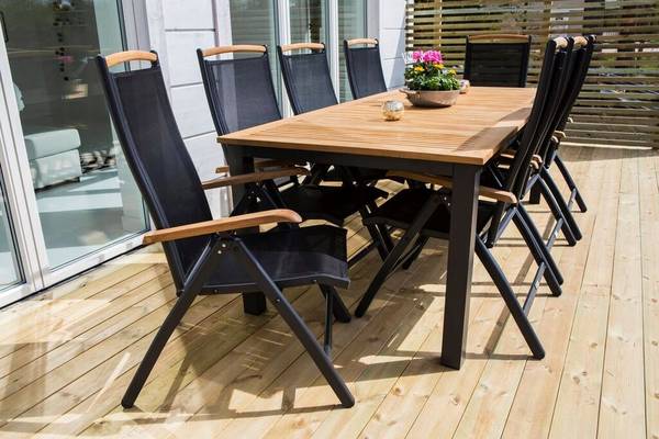 Bilde av Panama, spisebord 1, 224/324 cm - Svart/teak
