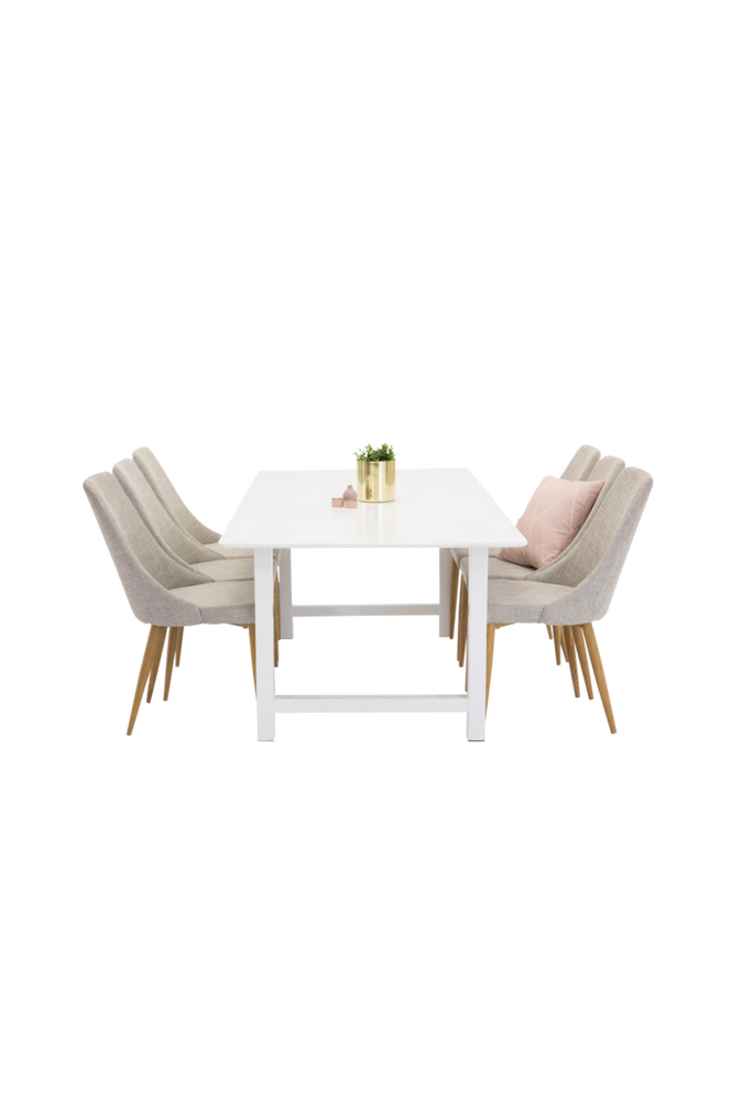 Venture Home Cissi Spisebord + Linnea stol (6-pk)