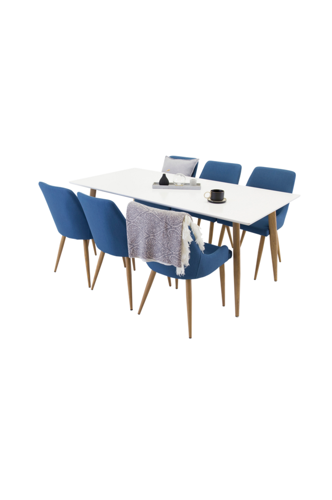 Bilde av Spisegruppe med spisebord Penally 180 og 6 stk Pia stol