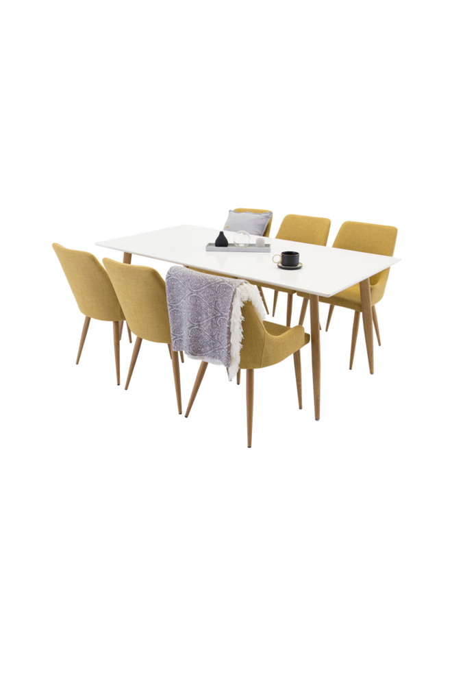 Bilde av Spisegruppe med spisebord Penally 180 og 6 stk Pia stol
