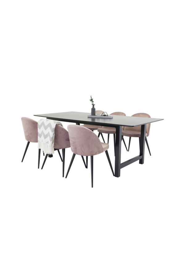 Bilde av Spisegruppe med Cissi Spisebord og 6 Velvet stoler - 1
