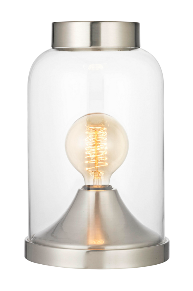 Bilde av Bordlampe glasskuppel Messing