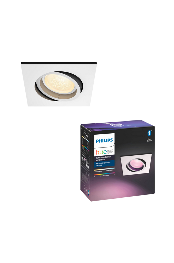 Philips Hue Centura LED spotlight, angular, white