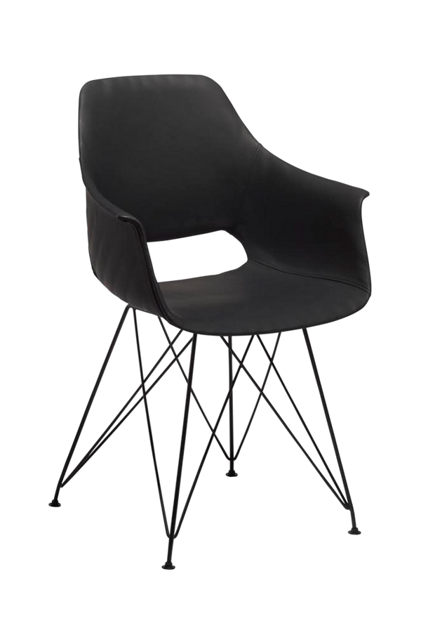 Bilde av Dining Chair Elvis, Black, 57x57x85, Set of 2 - 1
