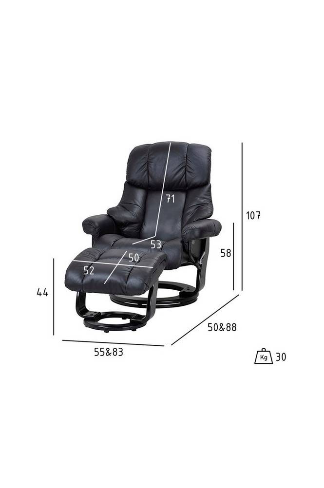 Homeroom Lenestol Crown Recliner med fotstøtte