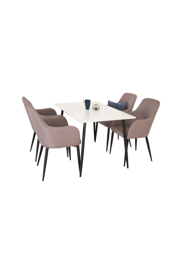 Bilde av Spisegruppe Penally spisebord og 4 stk. Comfort spisestoler - 1

