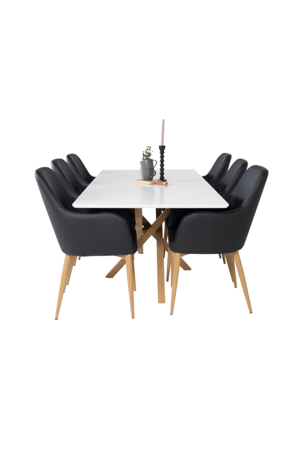 Bilde av Spisegruppe Pence spisebord og 6 stk. Comfort spisestoler - 1
