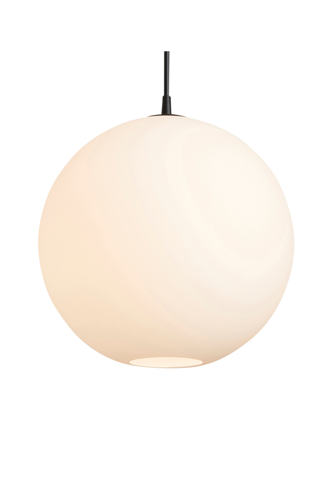 Capo 1-Light Globe Pendant Belid Size: 39.4cm H x 40cm W x 40cm D Black