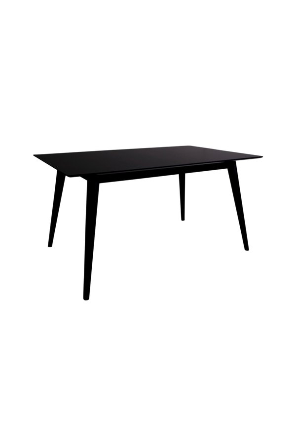 Bilde av Spisebord Copenhagen, svarte ben, 150/230x95 cm - Svart/svarte ben
