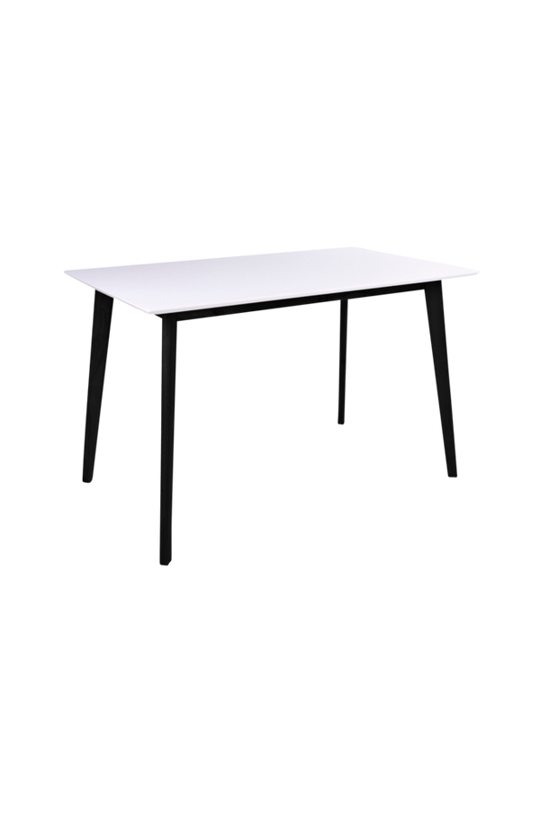 Bilde av Spisebord Vojens, natur understell, 120x70xh75 cm - Hvit/svart
