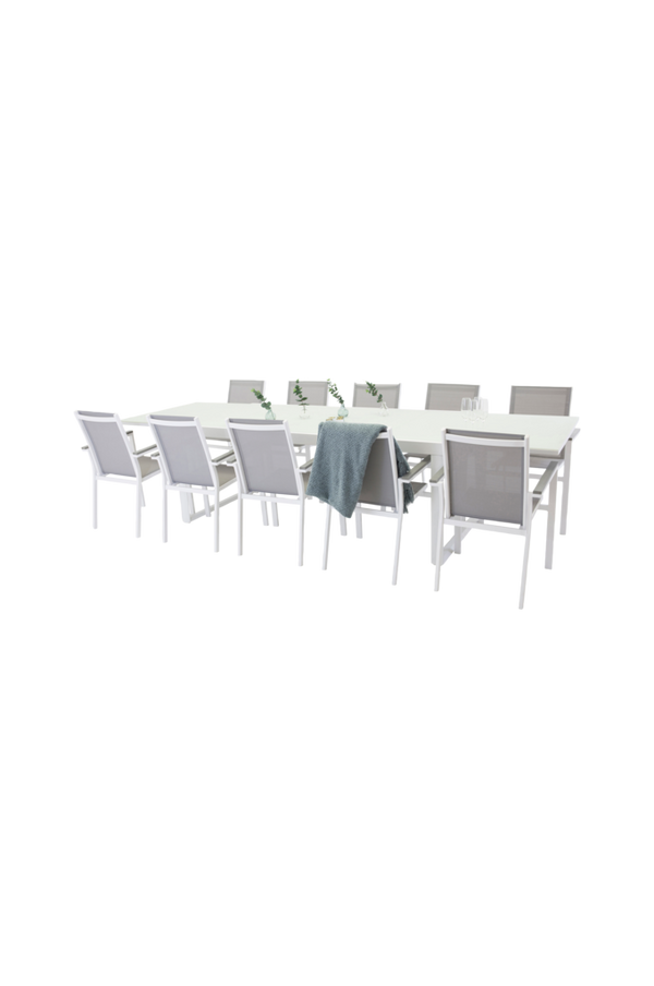 Bilde av Samos spisebord og 10 stabelbare Pascal spisestoler - 30151
