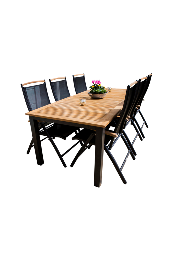 Bilde av Pila spisebord og 6 stk 5-trinns Pila spisestoler - 1

