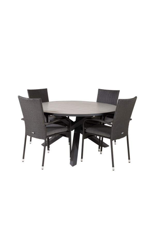 Bilde av Pascal spisebord og 4 Astrid stabelbare spisestoler - 30151

