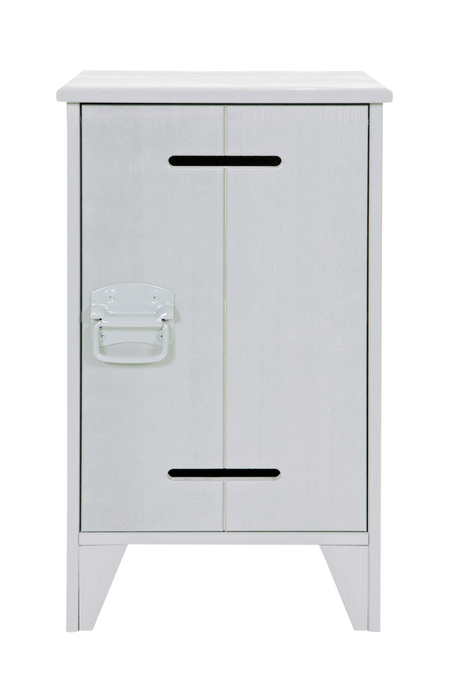 Woood Kluis 1 Door Bedside Table - Concrete Grey