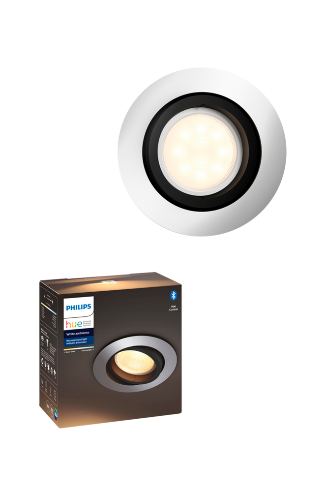 PHILIPS HUE Philips Hue Milliskin downlight, round, aluminium | Plastic