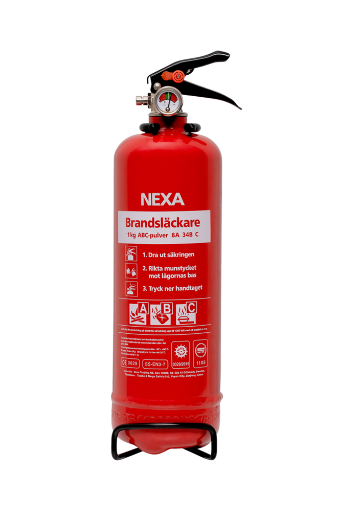 Nexa Brandsläckare Röd 1kg 8A