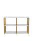 Hyllykkö ART 2X2, valkoinen/tammi