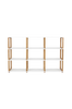 Hyllykkö ART 3x3, valkoinen/tammi