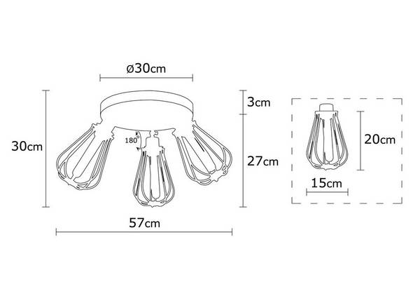 Bilde av Taklampe Fetiye - N-1119 - 30151
