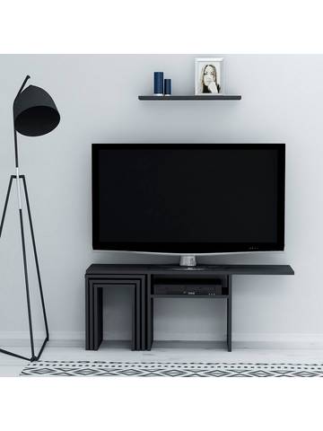 TV-bänk  - Tv-bänk Peri 120,6x29,5x49 cm, 60x14,5x1,8 cm
