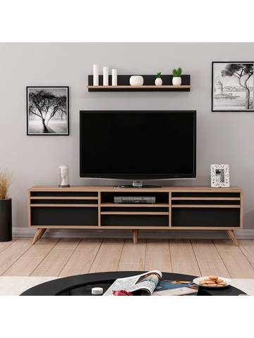 TV-bänk  - Tv-bänk Hira 180x35x48 cm, 90x15x15 cm