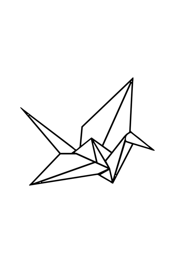 Bilde av Veggdekor Origami Crane Flat - 1

