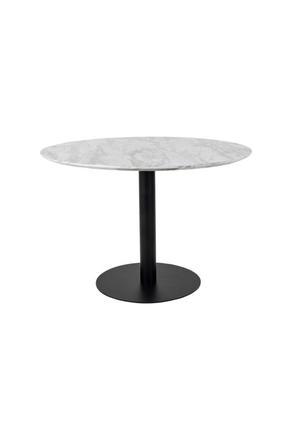 Bilde av Dining Table Bolzano. Marble top with black base - 30151
