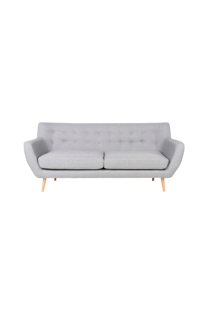 Soffa 3-sits Monte. Polyester med ben i naturfärg