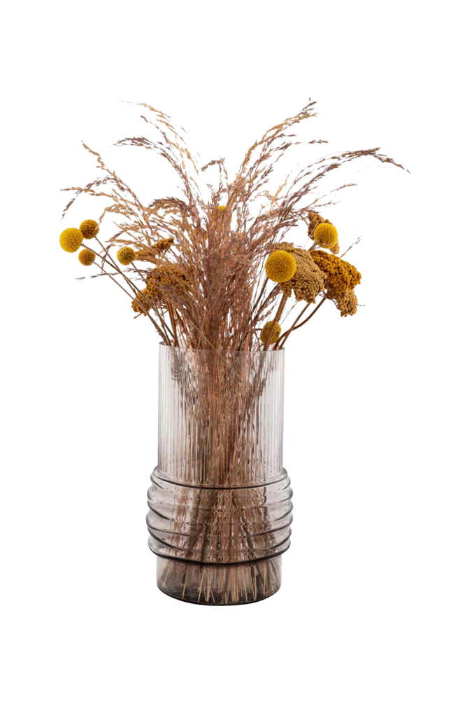 House Nordic Vase Bova. Vase av røykfarget glass