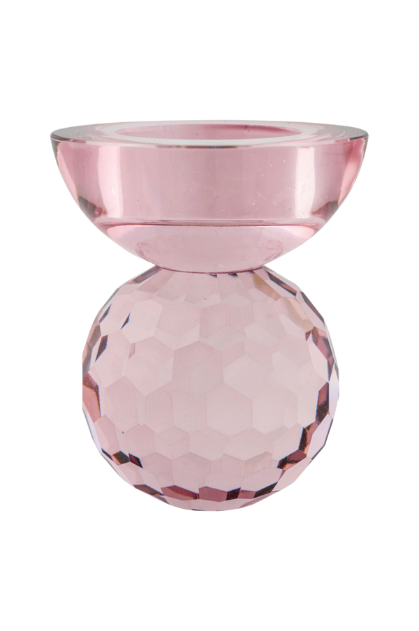 Bilde av Lysestake Burano. Lysestake i rosa glass - 1
