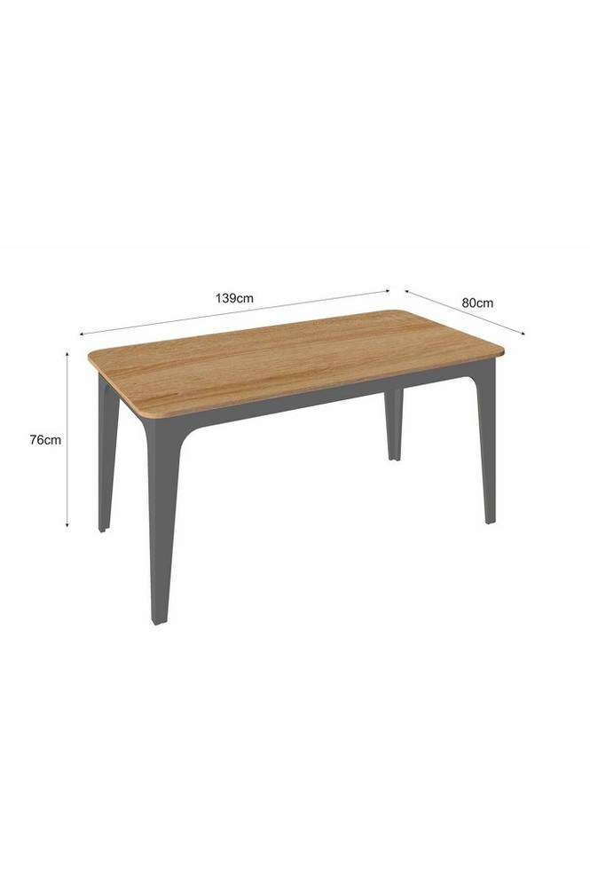 Wood Furniture Matbord Bond 139 mörkgrå