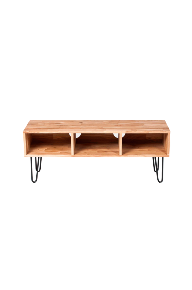 Wood Furniture Tv-benk med buede ben