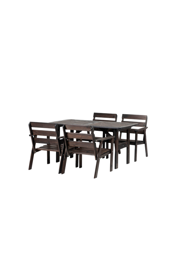 Bilde av Spisegruppe, utendørs, bord og 4 stoler Honey - 1
