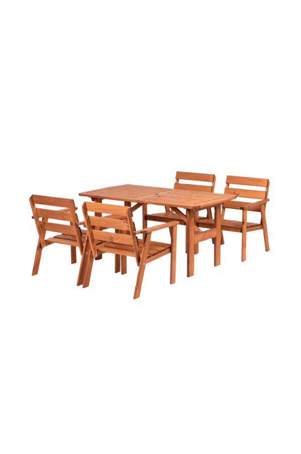Bilde av Spisegruppe, utendørs, bord og 4 stoler Honey - 1
