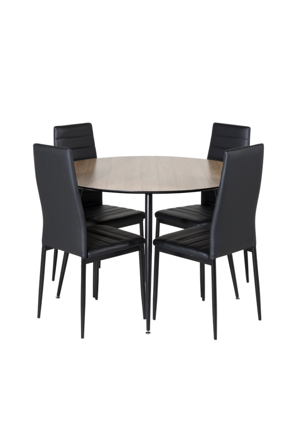 Bilde av Spisegruppe Silar med 4 stk. spisestoler Slim High Back - 1
