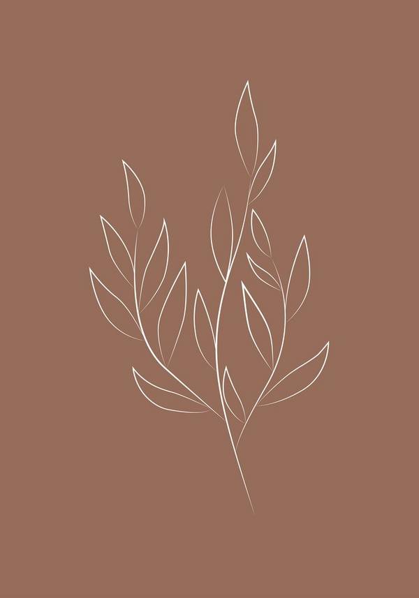 Bilde av Poster Drawed leaf - 1
