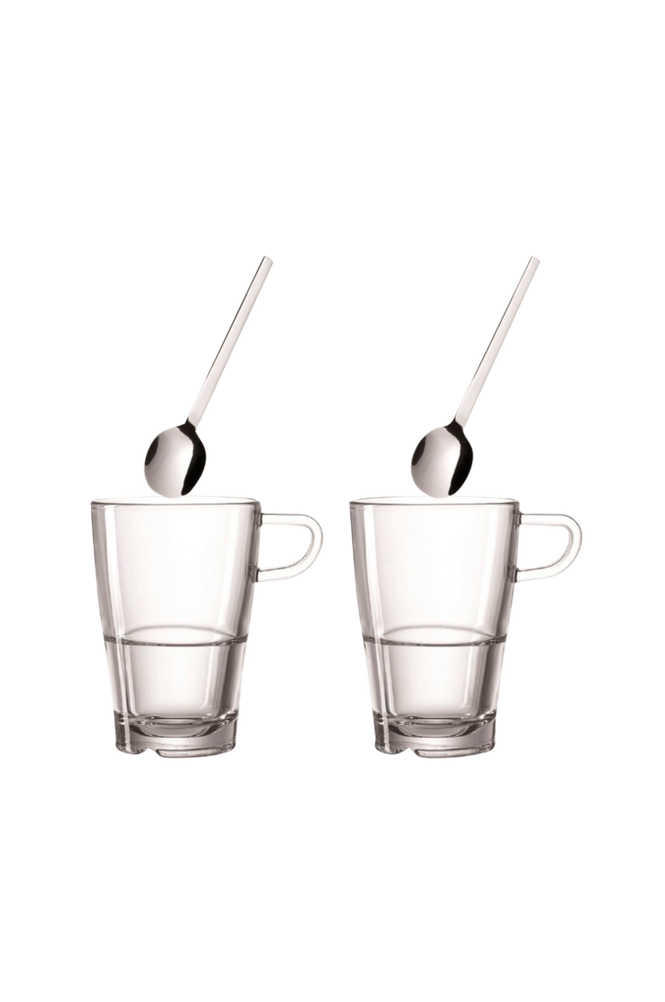 Kaffeset Senso – Kaffekopp och sked x2 – Latte Macchiato