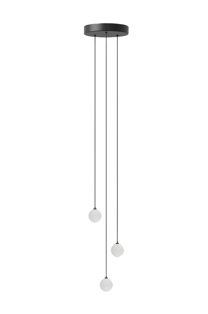 Sladdset Rosette mini G4 svart m takfäste cluster 3