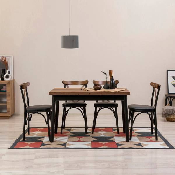 Bilde av Sett med uttrekkbart bord og stoler (5 deler) Heidi - 1
