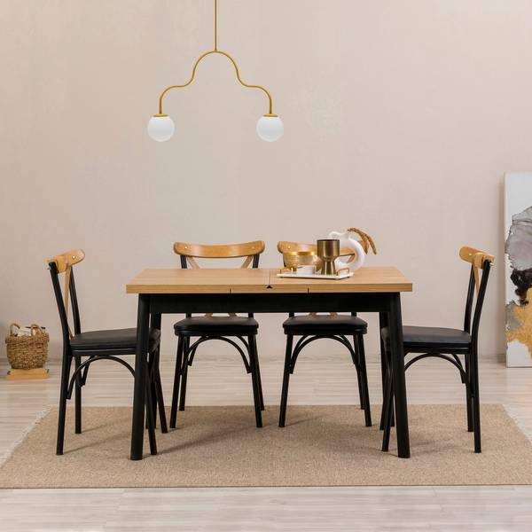 Bilde av Sett med uttrekkbart bord og stoler (5 deler) Heidi - 1
