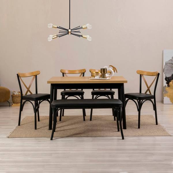 Bilde av Sett med bord og stoler (6 deler) Yedi - 1
