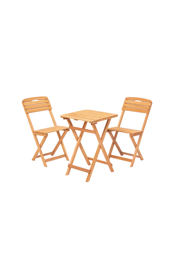 Trädgårdsset med bord och stolar (3 delar) Miya 000