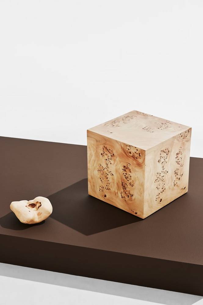 Pastill Pebble kub i rotfaner 35×35 cm