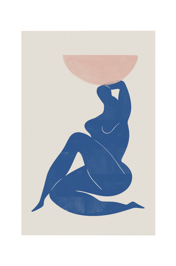 Bilde av Poster Vase And Woman - 1
