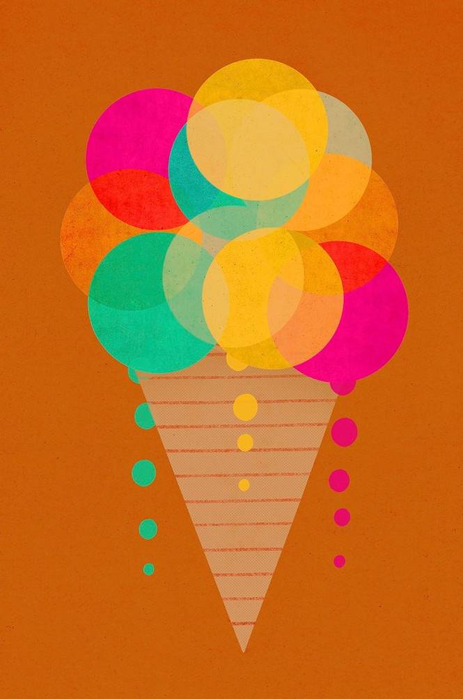 Pelcasa Poster Neon Ice Cream