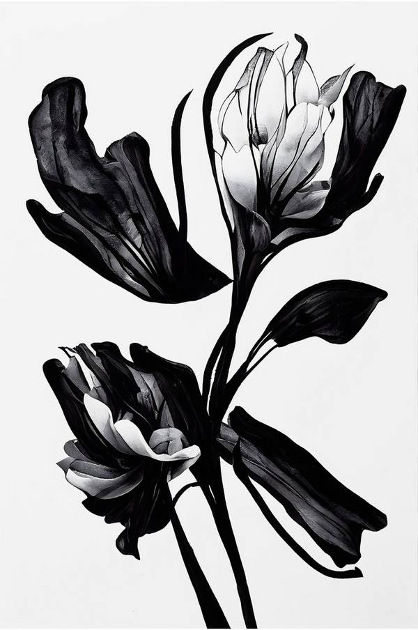 Bilde av Poster Black Flower - 1
