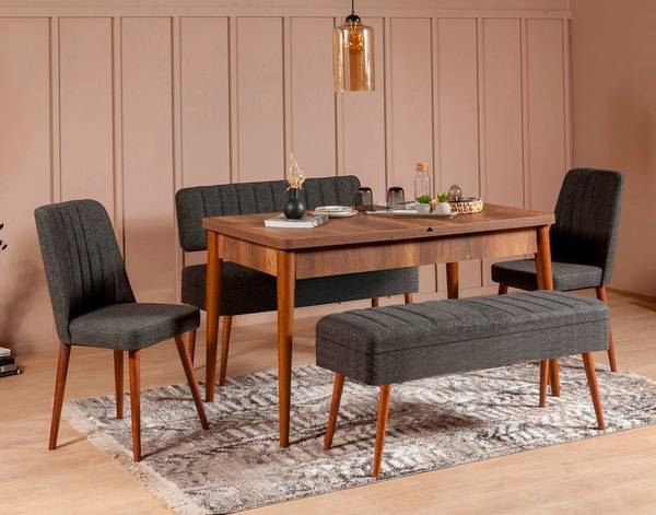 Bilde av Sett med bord og stoler (5 deler) - Mina - 1
