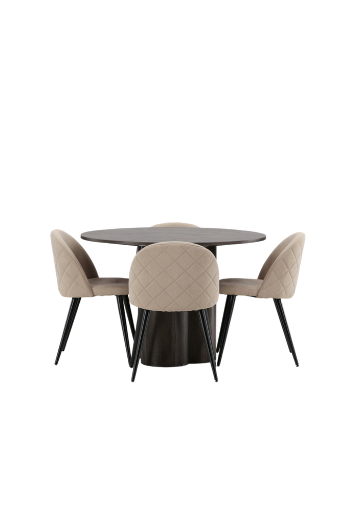 Venture Home Matgrupp Olivia med 4st stolar Velvet